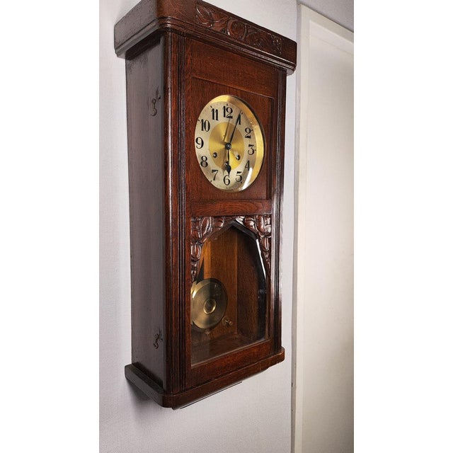 1920's Gustav Becker Westminster Chime Mechanical Wood Wall