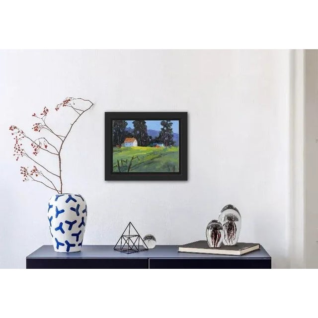 2020s Quiet Places & Journeys — Mendocino Farmhouse (Original Oil Landscape) For Sale - Image 5 of 12