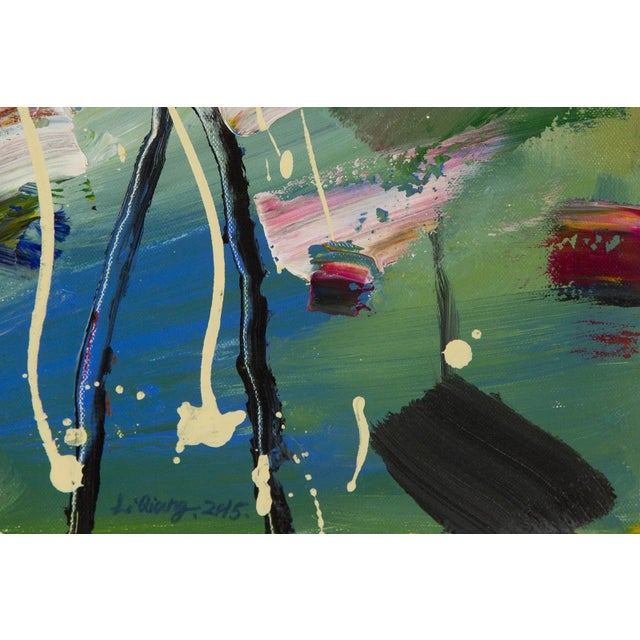 Signed Contemporary Abstract Oil Painting on Canvas “The World You Saw” For Sale - Image 9 of 9