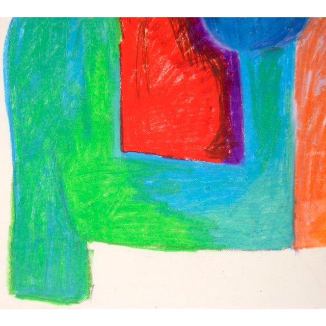 2000 - 2009 Abstracted Cubist Egyptian Pharaoh Portrait in Pastel on Paper by Michael William Eggleston For Sale - Image 5 of 5
