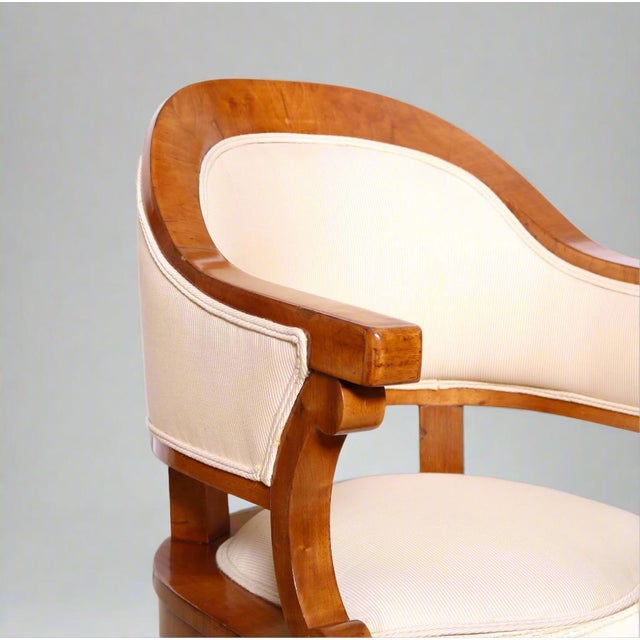 Pair of Antique Biedermeier Cherrywood Armchairs, Attr. to Joseph Danhauser For Sale - Image 10 of 18