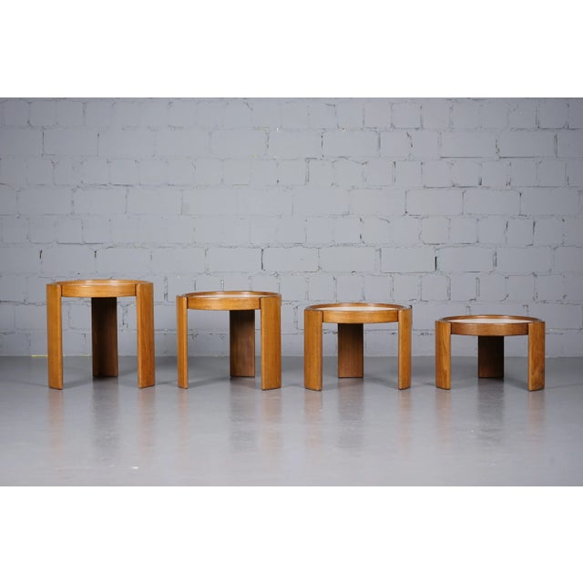Wood Model 780 Side Table by Gianfranco Frattini for Cassina, 1960s, Set of 4 For Sale - Image 7 of 15