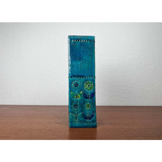 Bitossi Mid-Century Modern Flower Studio Pottery Block Vase by Aldo Londi for Bitossi, Italy, 1960s For Sale - Image 4 of 18
