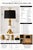Hollywood Regency Vintage Brass & Milk Glass Table Lamp | Black & Gold Drum Shade | 30” Designer Accent Lamp For Sale - Image 3 of 3