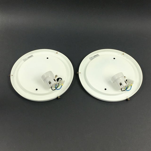 Pair of Large Minimalist Shell-Shaped Opaline Glass Wall Lights/Sconces From Limburg, Germany, 1970s For Sale - Image 9 of 10