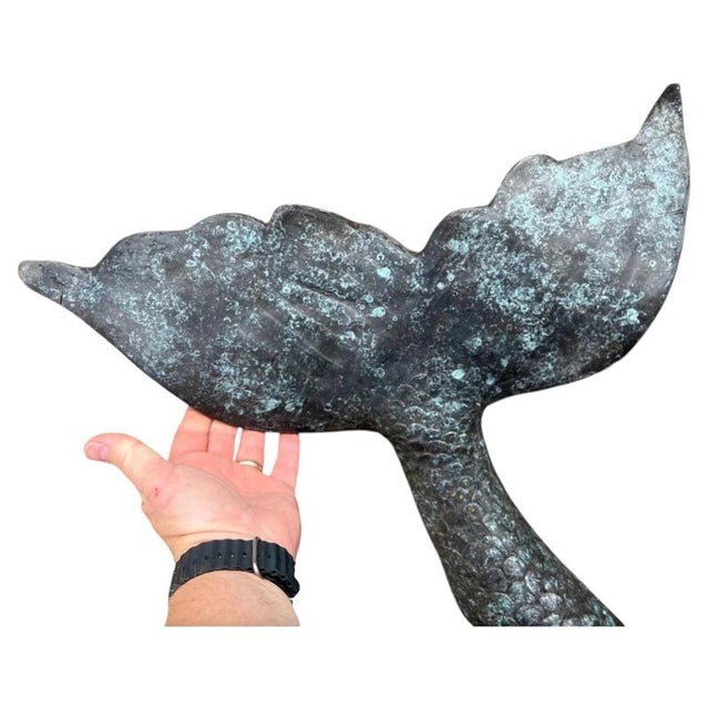 Bronze Mermaid with Conch Shell Fountain Sculpture For Sale - Image 6 of 12