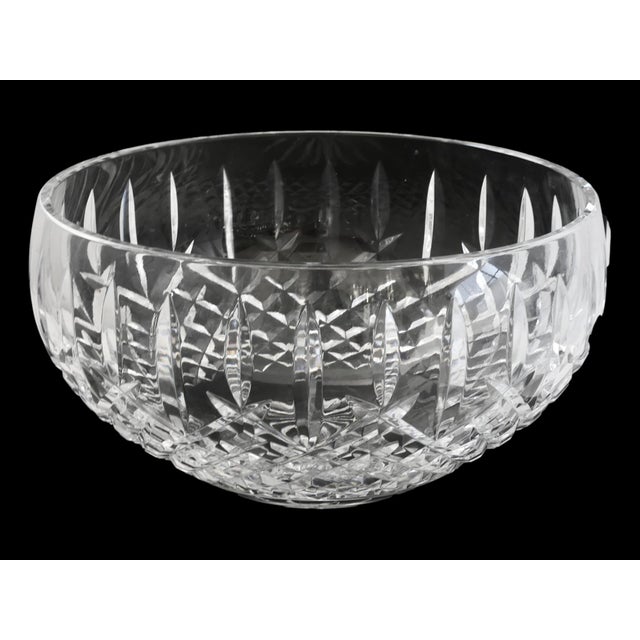 Late 20th century Waterford crystal bowl featuring classic diamond and fan cutting with brilliant clarity and light-...