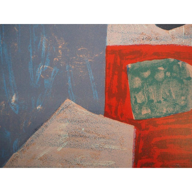 Serge Poliakoff, Pink and Red Composition, Original Lithograph For Sale - Image 4 of 5