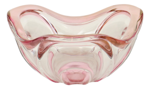 Vintage Murano Pink Glass Fruit Bowl, 1960s