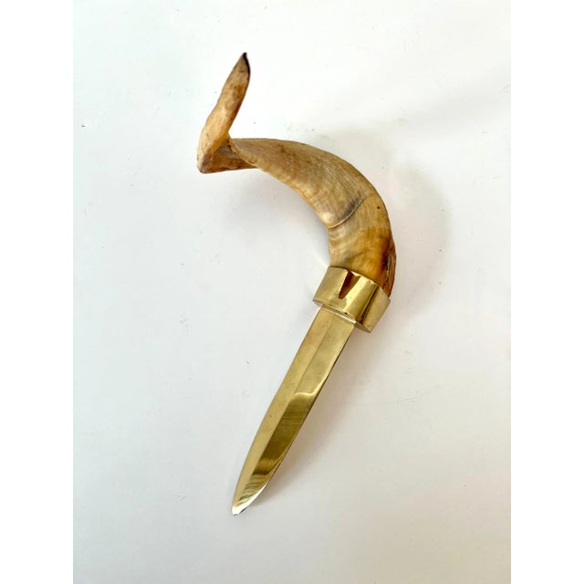 Brass and Horn Letter Opener For Sale In Los Angeles - Image 6 of 7