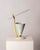 A unique Italian table lamp from the 1950s, crafted from lacquered metal and brass, with a distinctly Mid-Century Modern...