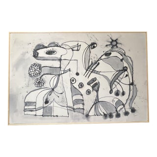 Contemporary Fabric Dye on Cotton by Sandra Leonard For Sale