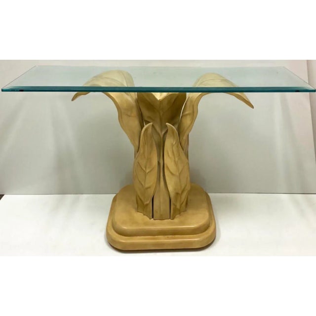 1970s 1970s Italian Organic Modern Palm Frond Console Table by Casa Bique For Sale - Image 5 of 10