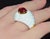 Vintage Bvlgari Chandra Pink Tourmaline & White Porcelain Ring in 18k Yellow Gold – Size 7.5 For Sale - Image 17 of 18