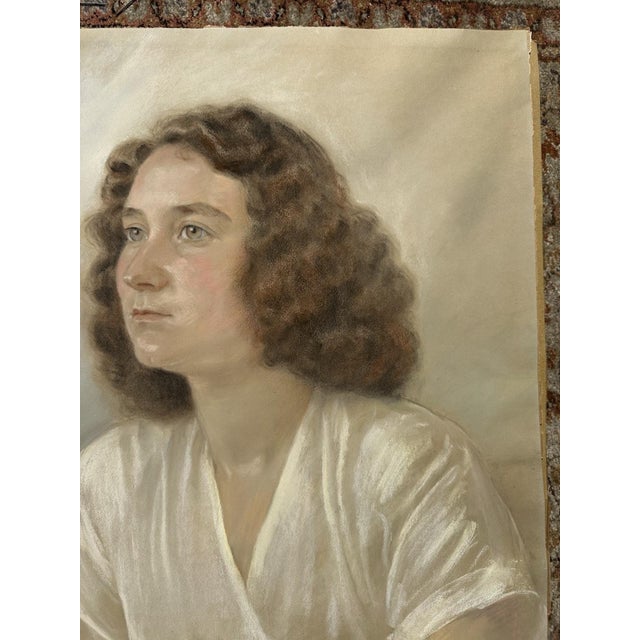 Heinrich Pforr, Still Gaze, 1948, Pastel on Paper For Sale - Image 10 of 13