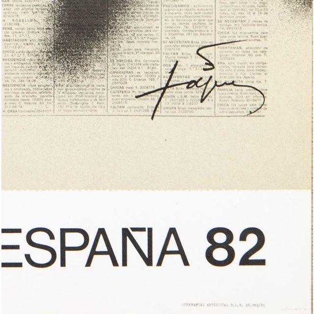 Modern Antoni Tapies, Barcelona Poster, Lithograph For Sale - Image 3 of 5