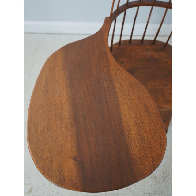 Wood Antique Early American Windsor Writing Desk Armchair With Drawer For Sale - Image 7 of 18