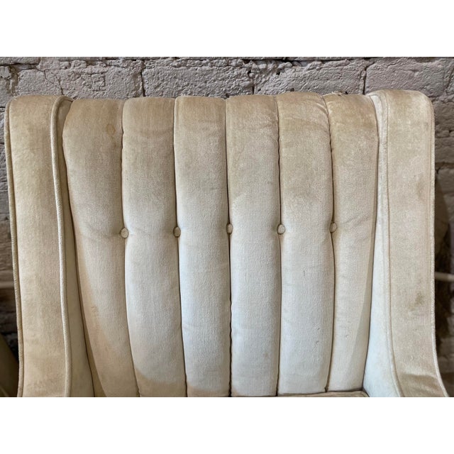 1960s Vintage Wingback Chairs - A Pair Plus Ottoman For Sale - Image 11 of 11