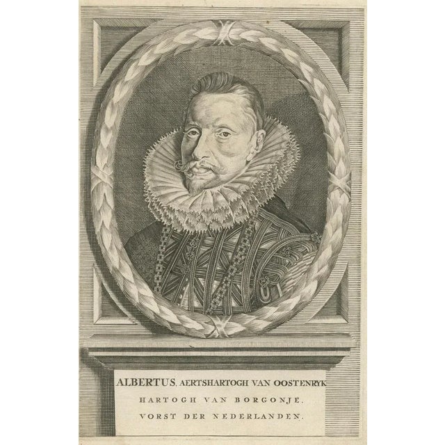 Paper Houbraken, Archduke Albert of Austria, 1750, Engraving For Sale - Image 7 of 10
