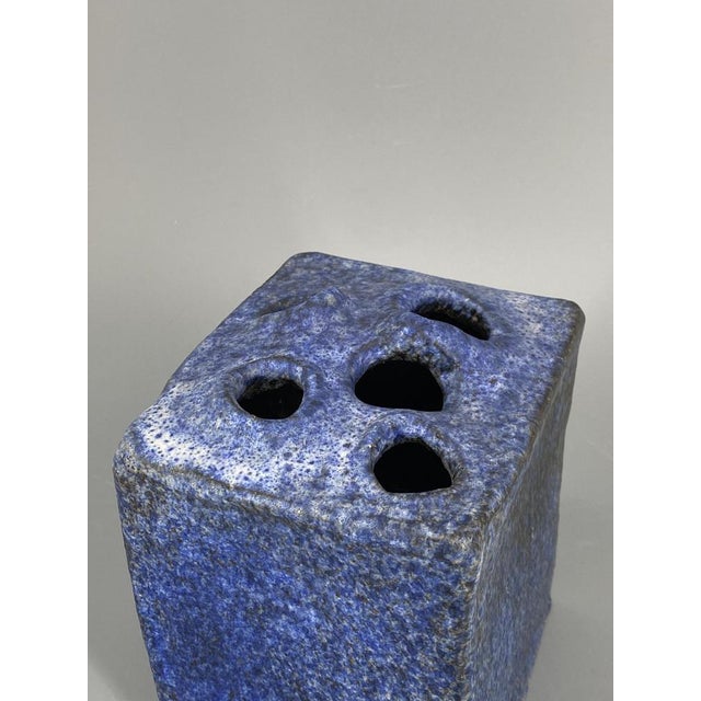A vase * Studio ceramic by Kapner * Signed on the bottom with "KAPNER" and "73" * with Fat Lava glaze * Color: Blue,...
