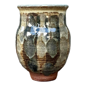 Vintage Boho Original Studio Pottery Small Striped Vase