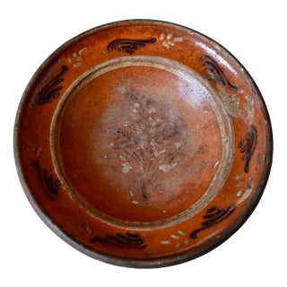 Large Bohemian Dish in Glazed Clay from Soufflenheim, 1930s For Sale