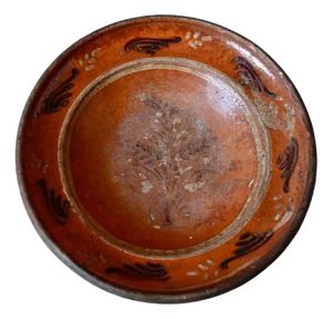 Large Bohemian Dish in Glazed Clay from Soufflenheim, 1930s