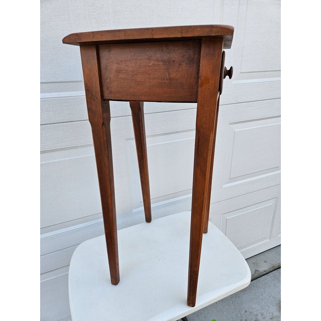 Square Primitive Federal Style One Drawer Side Table For Sale - Image 16 of 17