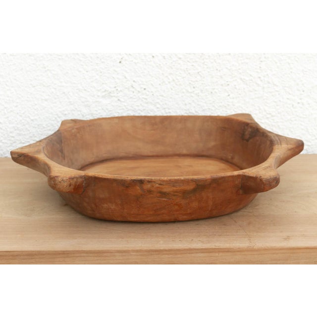 Farmhouse Rustic Farmhouse "Turtle Wood Bowl For Sale - Image 3 of 7