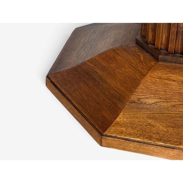 Josef Seiler, Rare Expanding Dining Table, Oak, Germany, 1920s For Sale - Image 14 of 16