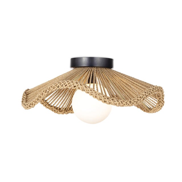 Textile Regina Andrew Provence Cafe Rope Flush Mount For Sale - Image 7 of 7