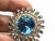 Bochic "Orient" Vintage Diamond & Multi Blue Topaz Ring Set In 18K Gold & Silver For Sale - Image 16 of 18