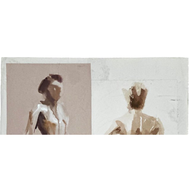 Fantastic artists figure study on paper from France with collage element. Very unique and gesturely in style. Comes with...