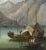 European School Artist, River Landscape with Castle and Boats, 19th Century, Oil on Wood For Sale - Image 4 of 7