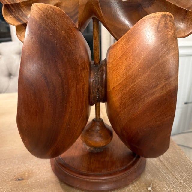 1960s Vintage Mid-Century Modern Edmund Spiro Carved Wood Sculpture Signed Biomorphic Art For Sale - Image 5 of 12