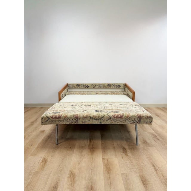 Vintage Sleeper Sofa Hestbæk Style Danish MCM Teak Convertible Daybed Pullout Couch For Sale - Image 16 of 17