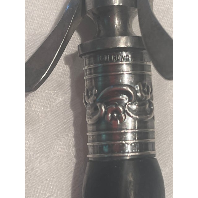 1920s 1920s Staghorn and Sterling Silver Carving Set- 3 Pieces For Sale - Image 5 of 6