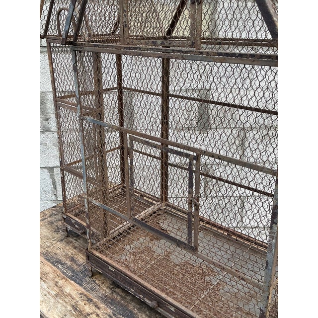 Vintage Monumental Architectural Wire Birdhouse For Sale In West Palm - Image 6 of 12