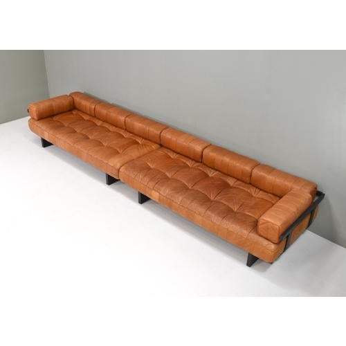 DS80 Sofa in Tan Cognac Leather from de Sede, Switzerland, 1970s, Set of 2 For Sale - Image 12 of 18