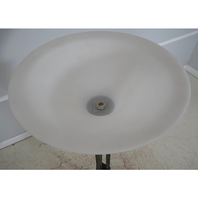 Vintage Art Deco Black Lacquer Swan Torichier Floor Lamp For Sale - Image 4 of 10