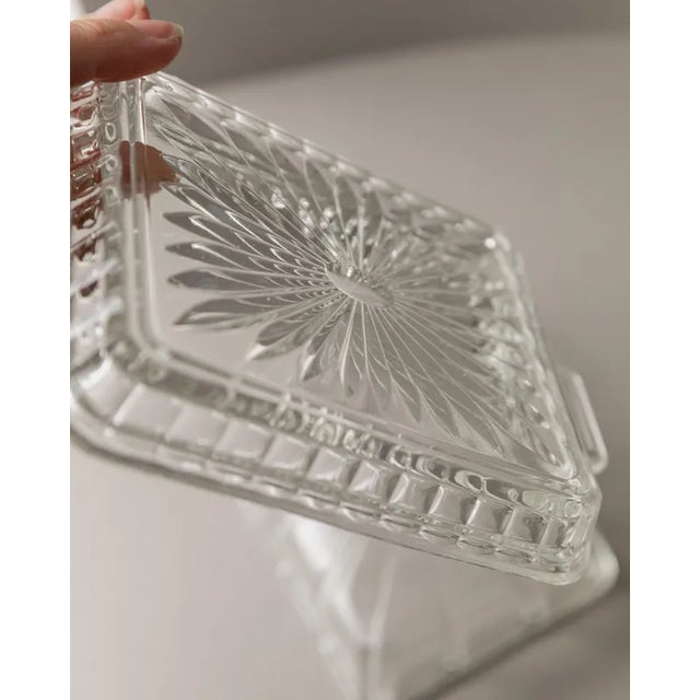 Vintage Butter Dish in Glass, 1940s For Sale - Image 8 of 10