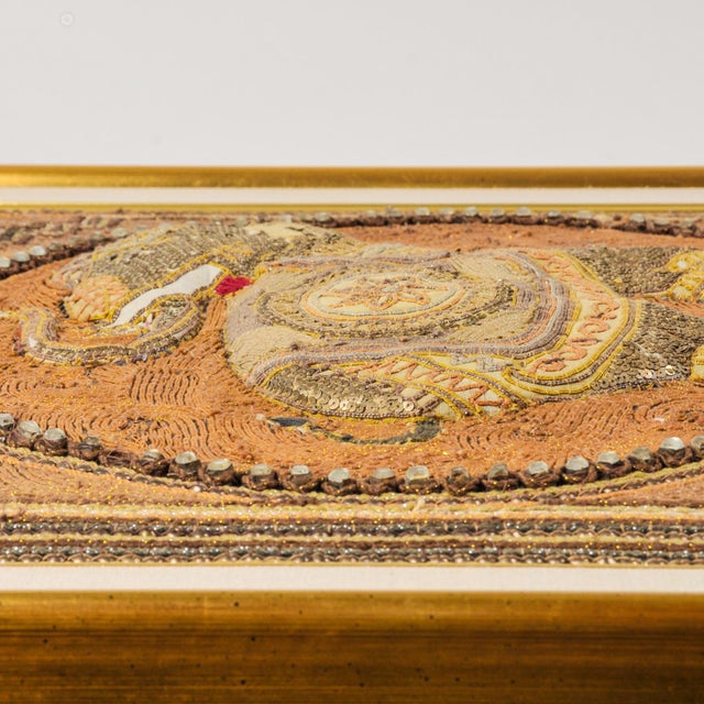 Burmese Kalaga Elephant Tapestry Professionally Framed For Sale - Image 18 of 18