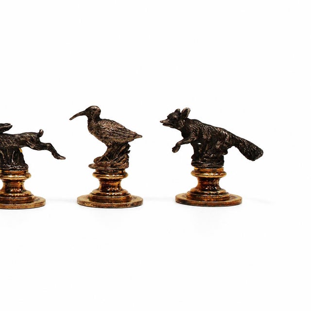 Mid-Century Modern Vintage Italian Sterling Silver Place Card Holders from Gucci, 1960, Set of 6 For Sale - Image 3 of 12