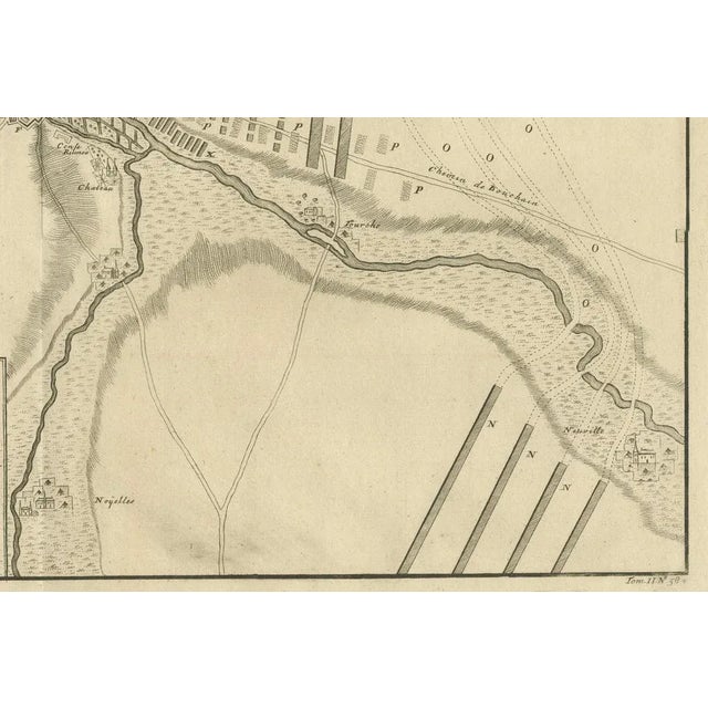 Battle Map of Allied Army Camp at Denain France, 1729 For Sale - Image 4 of 10