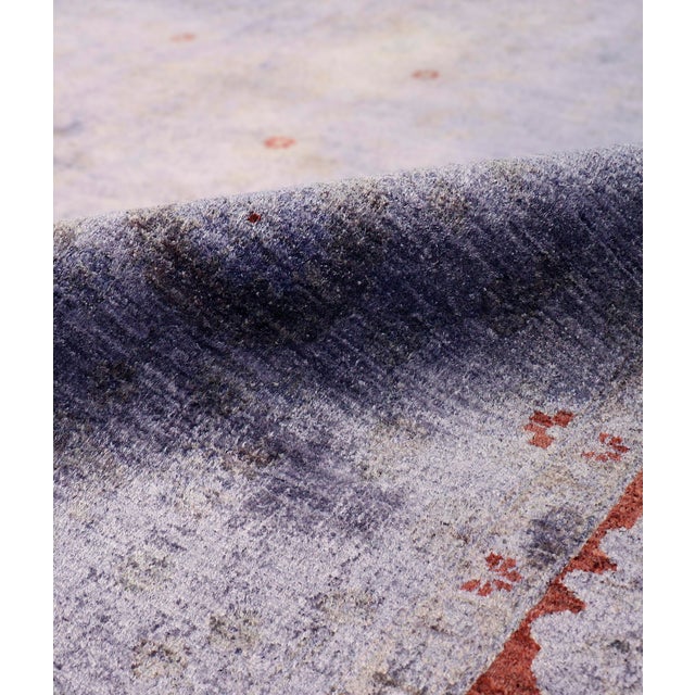 Pasargad Home Lahore Lavender Wool Area Rug- 9' 3" X 12' 4" For Sale - Image 4 of 5