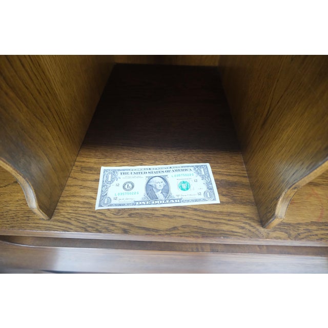 Wood Henredon Oak Linen Press Cupboard Chest of Drawers Armoire Lots of Storage MINT For Sale - Image 7 of 10