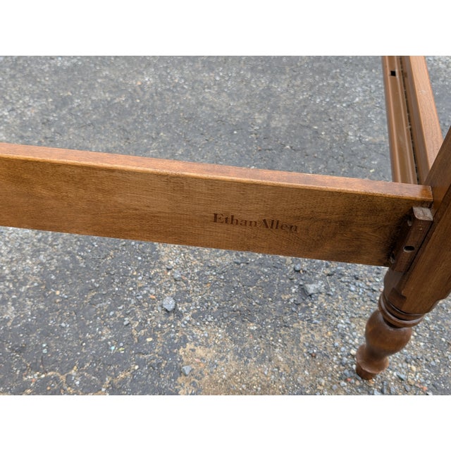 Vintage Twin XL Ethan Allen Maple Wood Poster Bedframe For Sale - Image 11 of 11