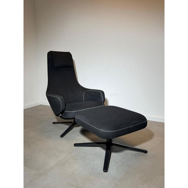 Black Set of Repos Lounge Chair and Ottoman by Antonio Citterio for Vitra For Sale - Image 8 of 8