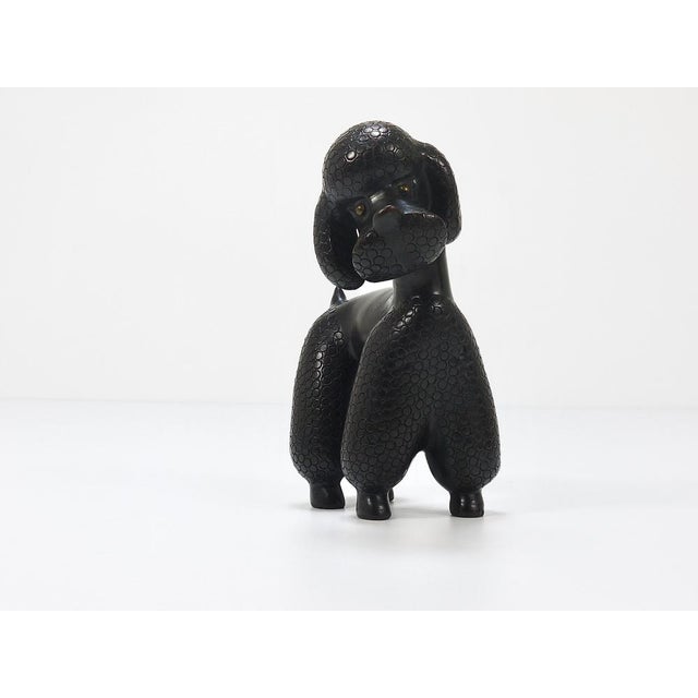 Dog Poodle Figurine attributed to Leopold Anzengruber, Austria, 1950s For Sale - Image 6 of 17