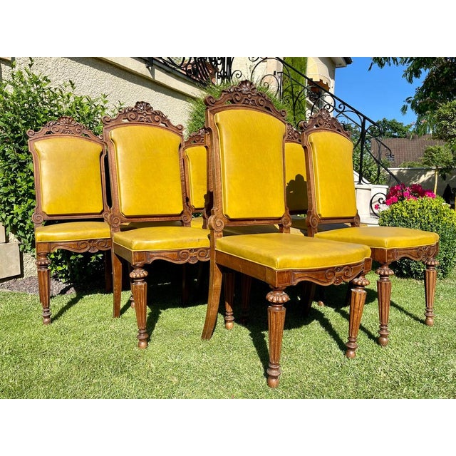 Napoleon III Walnut Chairs, 19th Century, Set of 9 For Sale - Image 15 of 18